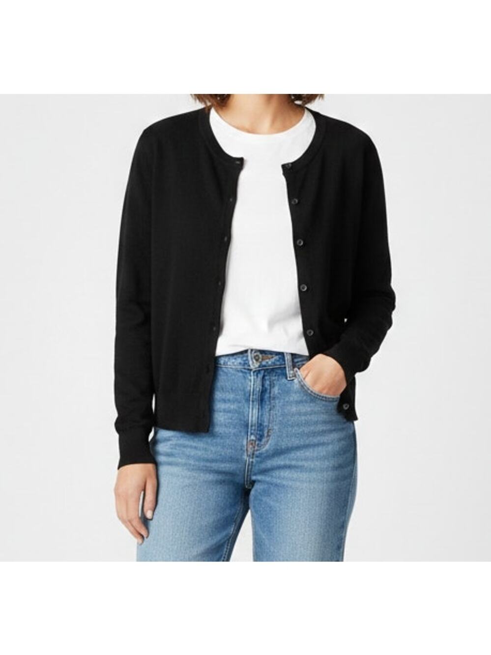 George XL 16-18 Black Button Front Cardigan Sweater